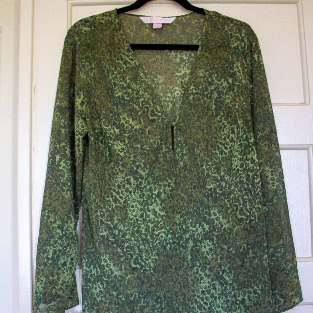 Victoria's Secret Long Sleeve Sheer Blouse